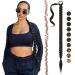 Feshfen braid extensions ponytail extension with hair tie 75 cm from black long ponytail braided art hair hair extension braids ponytail extension braid hair part for women