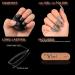 Vixi 500 Long Coffin/Ballerina Nail Set with Prep File - Clear Express Full Cover False Nail Extensions for Salon & Home Use | 10 Sizes Included - Buy Online on GoSupps.com
