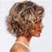Battnot Gold Mix Hair Part for Women - Short Brazilian Wavy Curly Synthetic Wig (30cm) | High-Temperature Fiber Hair Art - Buy Online on GoSupps.com