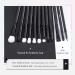 Jessup 12pcs Black Eye Makeup Brushes Set - Professional Eyeshadow Brush Set with Natural Synthetic Hair for Eyebrow, Eyelash, Eyeliner - T322 F-T322 - Buy Online on GoSupps.com