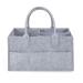 Pandaear Baby diaper caddy organizer portable wrap organizer changing bag organizer foldable felt bag Organizer with compartments storage basket for wet wipes and baby things (gray) gray