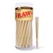 RAW Cones Classic Lean Size | 50 Pack | Natural Pre Rolled Rolling Paper with Tips & Packing Tubes Included