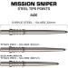 Mission Darts Sniper Points Titan Pro | Steel Tip Replacement Points | 32mm Silver | Multiple Colors & Sizes - Buy Online on GoSupps.com