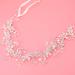 Handmade Crystal Rhinestone Floral Headpiece Wedding Bridal Hair Accessory - Silver Ivory Ribbon - Buy Online on GoSupps.com