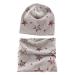 VUCDXOP Baby Children's Cotton Hat Scarf Set Winter Boys Girls Beanie Hats + Tube Scarf Set of 2 Autumn Winter Soft Cotton Beanie Hat Neckerchief Round Scarf Neck Warmer Set Color#4 M (Suitable for 7 Months-2 years old baby)