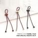 Pulleez Plus Sliding Ponytail Holder - Set of 4 Acrylic Charms - Brown & Black Elastic Hair Ties - Buy Online on GoSupps.com