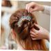 Angoily Diamond ponytail top clip hair comb alloy Korean version decorate hairpin rhinestones headgear back of head spring petal hair comb issue card hair jewelry large bride Hair up - Buy Online on GoSupps.com
