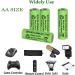 16 Packs 1.2V AA 300mAh Ni-MH Rechargeable Solar Batteries for Outdoor Lights - Ideal for String & Pathway Lighting - Buy Online on GoSupps.com