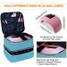 UOZL Nail polish storage bag handheld double-layer cosmetic bag storage bag with adjustable partitions for storing nail polish manicure lamps manicure tools essential oils and Travel Black Light Light Green - Buy Online on GoSupps.com