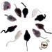 Elanox 10 Set Spielm us Spielmaus 10 pieces with bell i without plastic parts outside (eyes nose) soaked into catnint cat toys for all catum races (10 pieces of mix)
