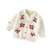 North edge Baby Cardigan Hooded Sweater Newborn Infant Girl Boy Warm Coat Knit Outwear Light Weight Jacket 6-12 Months White