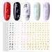 10 Sheets Letters Nail Stickers Calligraphy Nail Art Metal Style Self-Adhesive Vintage Nail Art Stickers Retro 3D Nail Stickers for Nail Art Decoration Nail Accessories