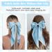 Big Bow Hair Clips Large Bowknot Hairpin French Hair Clips with Long Silky Satin Ribbon Solid Color Hair Barrettes Accessories for Women Girls (Blue) - Buy Online on GoSupps.com