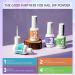 Dip Powder Nail Kit - 4 Color Starter Set with 4 Dipping Powders & 4 Liquid Polishes - Purple Blue Acrylic System - Buy Online on GoSupps.com