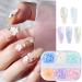 Whaline 6Pcs Flower Leaves Nail Stamping Plates with Rose Nail Stamper - DIY Nail Art Templates for Manicure Salon Design - Buy Online on GoSupps.com