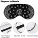 Black Paisley Sleep Mask for Women | Adjustable Eye Shades with Elastic Strap - Perfect for International Shipping - Buy Online on GoSupps.com