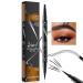 Hellokiss Liquid Eyebrow Pen Trailott Eyebrow Pen Hellokiss Liquid Eyebrow Pen 4 Tips 2-in-1 Microblading Eyebrow Pencil Waterproof Double Head Liquid Eyebrow Pencil for Natural Makeup All Day(Bla
