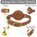 Oopsdoggy Leather Airtag Cat Collar with Bells - Durable Light GPS Collar for Cats & Small Dogs - Apple Airtag Holder - Perfect for Puppies (Light Brown) - Buy Online on GoSupps.com