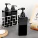 6 Pack Black Shampoo & Conditioner Dispenser Bottles - 4x 22 Oz & 2x 8 Oz Square Pump Bottles for Lotions, Shampoo, Body Wash - Refillable Plastic Bottles - Buy Online on GoSupps.com