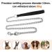 Dacitiery Metal Dog Leash Chew Proof 4FT/1.2M Dog Chain Leash Heavy Duty Anti-Bite Dog Lead Pet Leash with Nylon Soft Padded Handle for Small Medium Large Dogs (3MM) - Buy Online on GoSupps.com