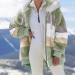 Shop Women's Oversized Teddy Fleece Jacket with Hood - Warm & Cozy Plus Sizes - Buy Online on GoSupps.com