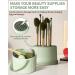 3 in 1 Silicone Makeup Brush Cleaner Bowl - Green | Brush Drying Rack & Storage for Brushes Sponges & Powder Puffs | Ideal Makeup Cleaning Tool - Buy Online on GoSupps.com