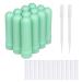 12 Sets(Light Green) Essential Oil Aromatherapy Tubes Inhaler Sticks Blank Nasal Inhalers(12 Complete Sticks) + 2 Polyethylene Pipette Droppers