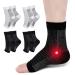 Putuo neuropathy plantar fasciitis socks ankle bandage: orthopedic compression socks arthritis heel spur socks for women men white black l/xl 4 couples white black l-xl