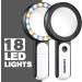 Lnchett 30X Magnifying Glass with Light | Large Reading Magnifier with 18 LED Lights | Illuminated Magnifier for Reading, Exploring, Jewelry | 3 Light Modes - Buy Online on GoSupps.com