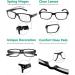 Eyekepper 5-Piece Classic Spring Hinge Reading Glasses Set - Sun Reading Glasses with Transparent Lens 2.5 Diopters - International Shipping Available - Buy Online on GoSupps.com