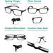 Eyekepper 5-Pack Classic Spring Hinge Reading Glasses | Black Sun Reading Glasses | 4.0 Diopter Transparent Lens - Shop Internationally! - Buy Online on GoSupps.com