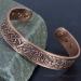 Mens Wide Copper Magnetic Bracelet Viking Pure Copper Wristband Holistic Magnetic Band with 6 Strong Neodymium Magnets Adjustable- Viking Eagle -VE (L: Wrist 19.5-22cm/7.7-8.6") - Buy Online on GoSupps.com