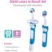 MAM Baby's Brush Set (2 Training Toothbrushes 1 Safety Shield) Baby Toothbrushes with Brushy the Bear Interactive App For Boy 5+ Months Blue - Buy Online on GoSupps.com