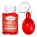 60 Pcs Hair Treatment Serum Oil Capsules Hair Vitamins No Need To Rinse Conditioning Repair & Moisturizing Formula With Vitamins Keratin Lemon Essence and Glycerin (01# Red)