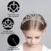 Makone Girls Crystal Tiara Princess Crown Headband - 2 Piece Set for Birthday Party & Wedding - Buy Online on GoSupps.com