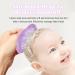 3-Piece Baby Hairbrush Set - Soft Silicone Bathing Brush & Scalp Massager for Newborns - Purple - Buy Online on GoSupps.com
