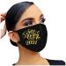 Happy New Year Dust Windproof Reusable Face Balacava With Adjustable Elastic Bands for Camping Travel Black Reusable Washable Face Bandanas Outdoor Neck Gaiter 1PC 1126-367