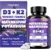 High-Potency Vitamin D3 10000IU K2 (MK-7) Potassium Magnesium Supplement - Advanced Synergistic Complex for Bone Immune Health Mood Balance & Energy Support Capsule