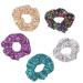 Beaupretty 5 pieces sequins hair tie sparkling glittering elastic hair tapes hair gum hair tubes bobbles ponytail holder hair jewelry for women girls
