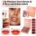 DEROL Lip Plumper Set: Natural Lip Enhancer Serum + 6Pcs Matte Liquid Lipstick Makeup Kit | Long-Lasting, Non-Stick, Waterproof Lip Gloss Set - Buy Online on GoSupps.com