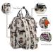 Pipi Bear Diaper Bag Backpack | Stylish Jacquard Maternity Nappy Bag for Mom and Dad with Changing Pad - Cream - Buy Online on GoSupps.com
