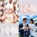 Sjbautyo Baby Girl Bowknot Elastic Hair Bands - 3 Pieces Soft Nylon Headgear for Toddlers (White Apricot Pink) - Perfect for Girls' Hairstyles - Buy Online on GoSupps.com