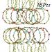 FEPITO 16 Pieces Flower Crown Flower Headband Garland Flower Wreath Headband for Festival Wedding 1 piece (16 pack)