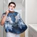 Blue Wings Print Beard Bib Apron - Non-Stick Hair Catcher for Men | Ideal Shaving Gift | One Size Black - Buy Online on GoSupps.com
