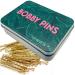 Hawwwy 300 Pieces Premium Bobby Pins with Cute Case for Buns Hair Pins for Kids Girls and Women Thick Hair and Thin Hair Great for All Hair Types - Gold Bobby Pins With Storage Case