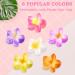 6 Large Colorful Flower Hair Clips for Women - 8cm Slipproof Jaw Clips for Thick & Thin Hair - Stylish Hair Styling Accessories - Buy Online on GoSupps.com