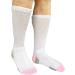 Women's Non-Binding Diabetic Socks - Wide Top, Loose Fitting, 4 Pairs White/Pink - Ideal for Diabetes, Edema, Medical, Hospital, Thick Ankle, Crew, Casual Dress Sox - Buy Online on GoSupps.com