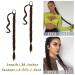 BARSDAR 76cm 2PC Long Braided Ponytail Extensions - Natural Soft Synthetic Hair Wraps for Women - Dark Brown & Auburn Mixture - Buy Online on GoSupps.com