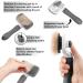 Self Cleaning Dog & Cat Brush with Smooth Handle - Grooming Comb for Shedding, Massage & Tangled Hair Removal - Grey - Buy Online on GoSupps.com