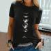 Women's Crescent Full Moon Change Printed T-Shirt - Black, Medium - Buy Online on GoSupps.com